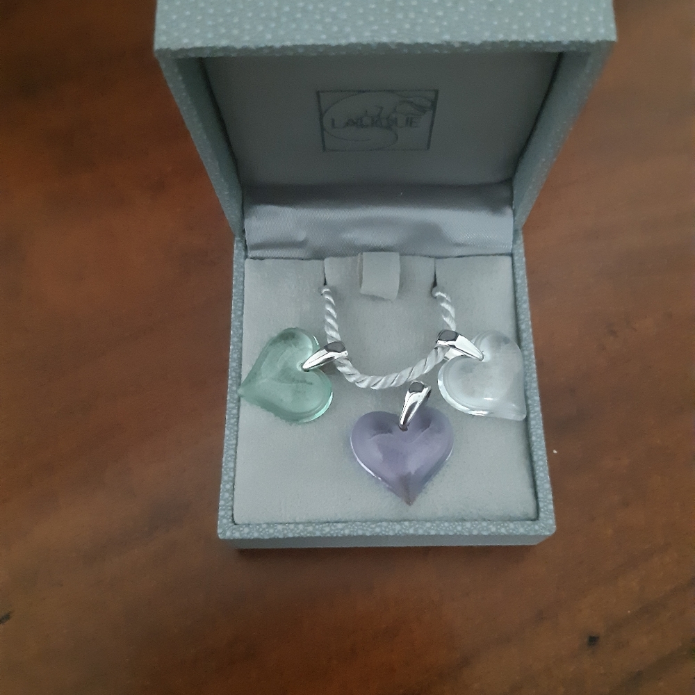 Lalique Three Hearts Necklace